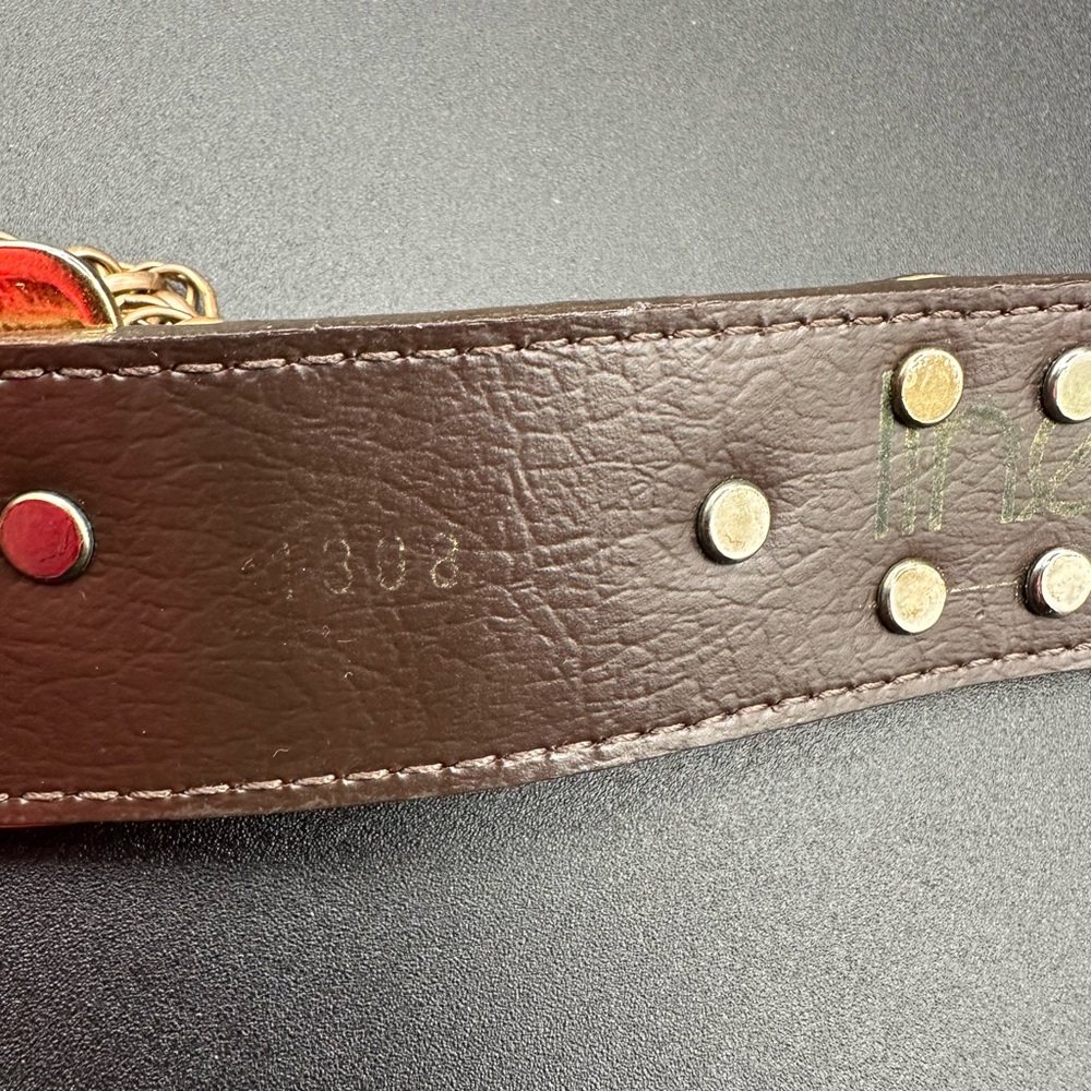 Vintage Linea Pelle by Mira K Brown Croco Belt – Size M, 1980s–90s-GORGEOUS!! - Picture 12 of 16